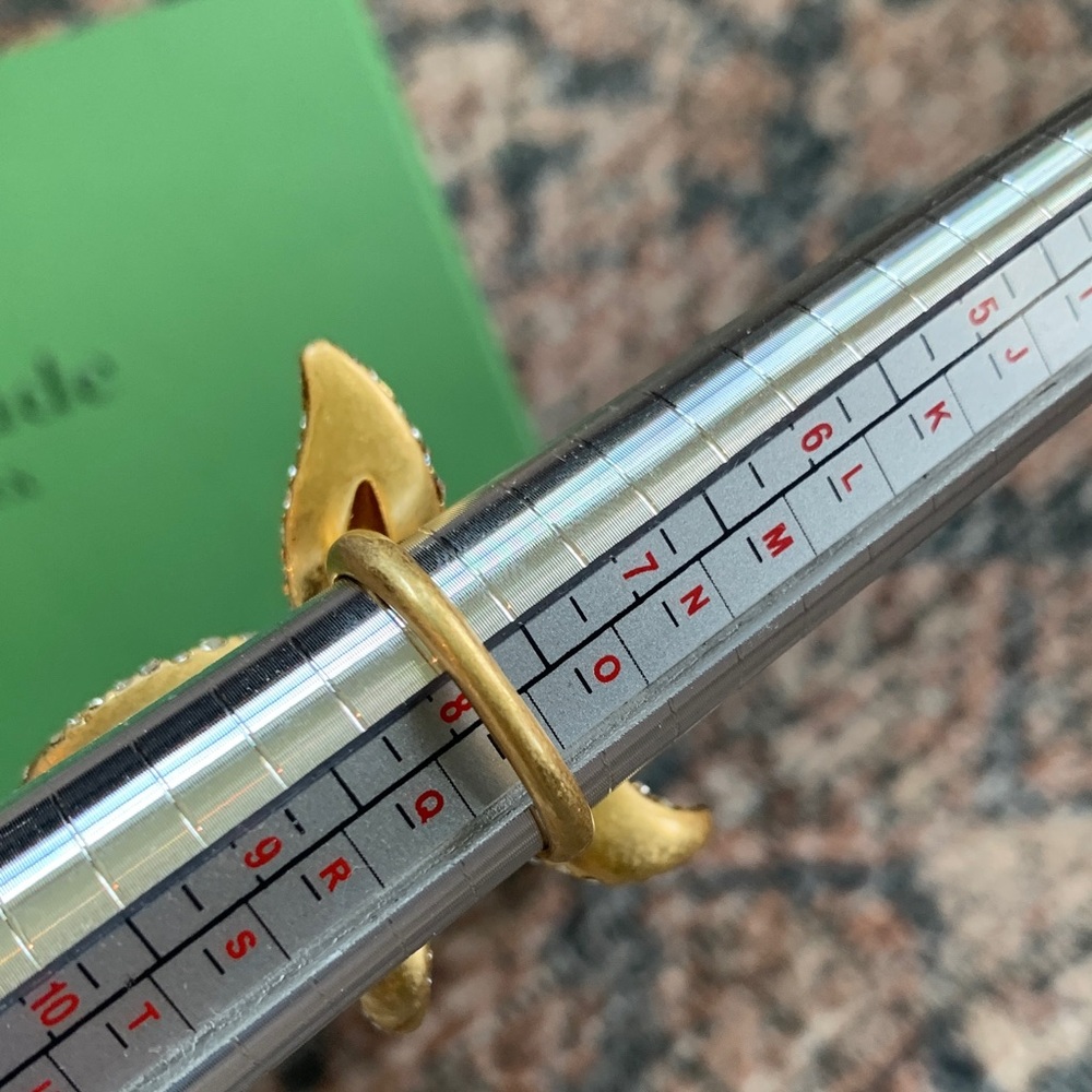 NWT kate spade gold and pearl starfish ring with box and dust bag size 8 - Picture 6 of 9